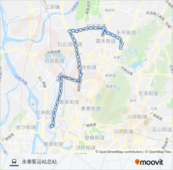 公交539路的线路图