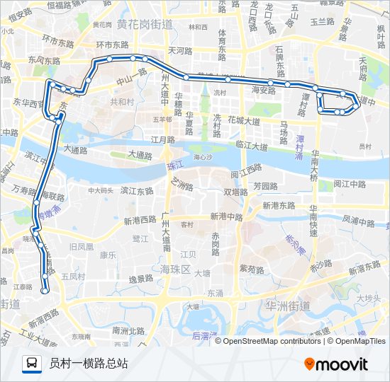 公交542路的线路图