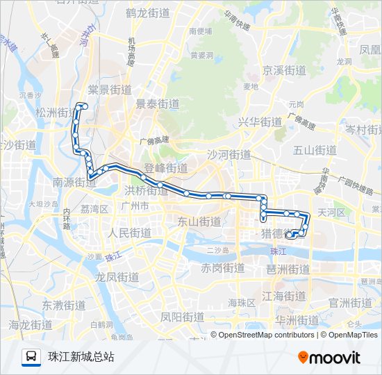 公交545路的线路图