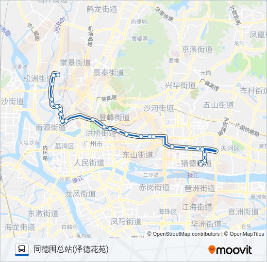 公交545路的线路图