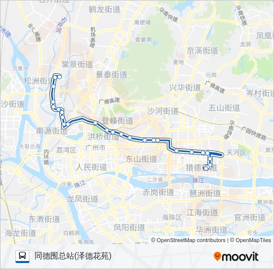 公交545路的线路图