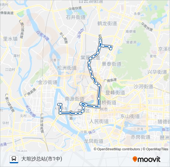 公交555路的线路图