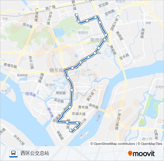公交567路的线路图
