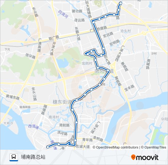 公交572路的线路图
