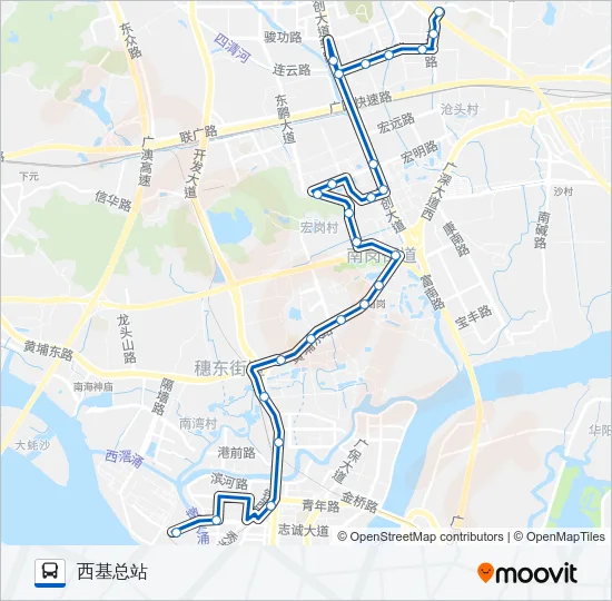 公交572路的线路图