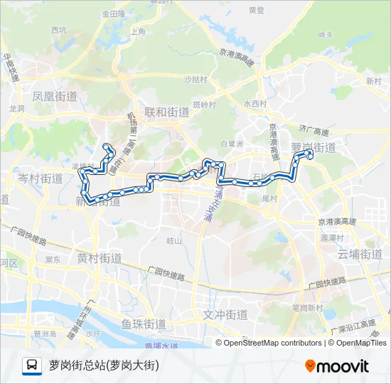 公交578路的线路图