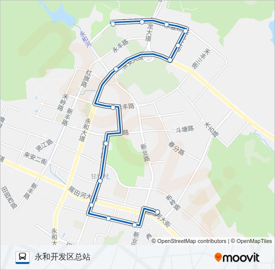 公交580路的线路图