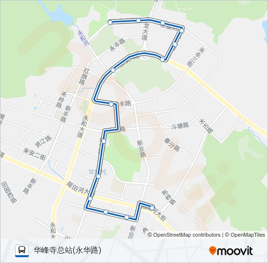 公交580路的线路图