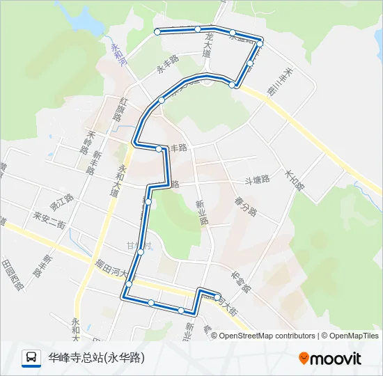 公交580路的线路图