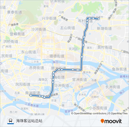 公交582路的线路图