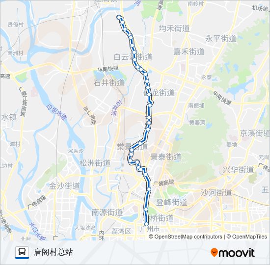 公交58A路的线路图