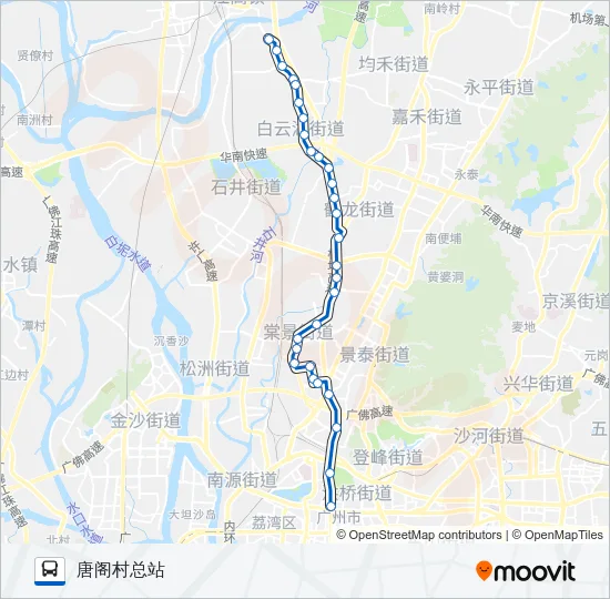 公交58A路的线路图