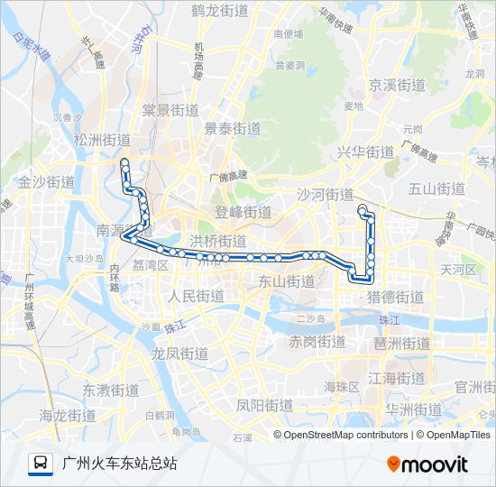 公交62A路的线路图