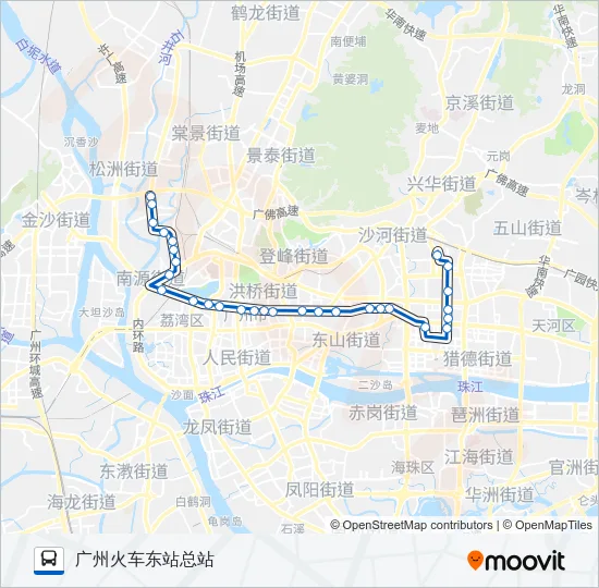 公交62A路的线路图