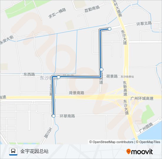 公交64A路的线路图