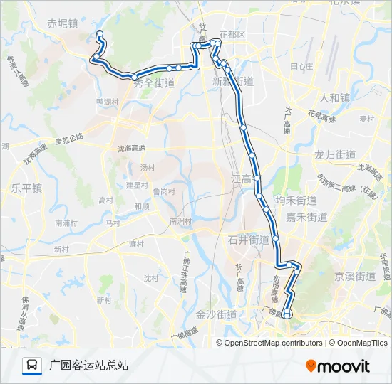 公交713路的线路图