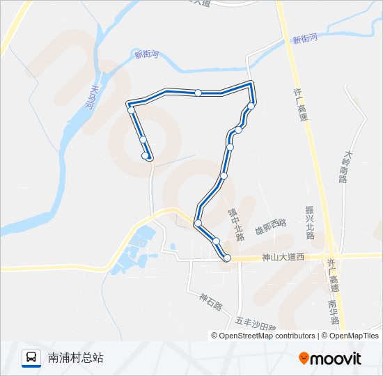 公交721路的线路图