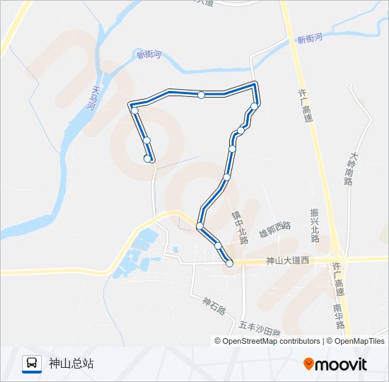 公交721路的线路图