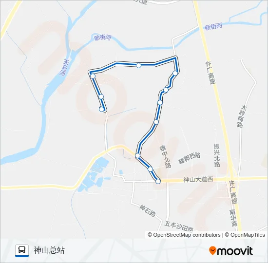 721路 Bus Line Map