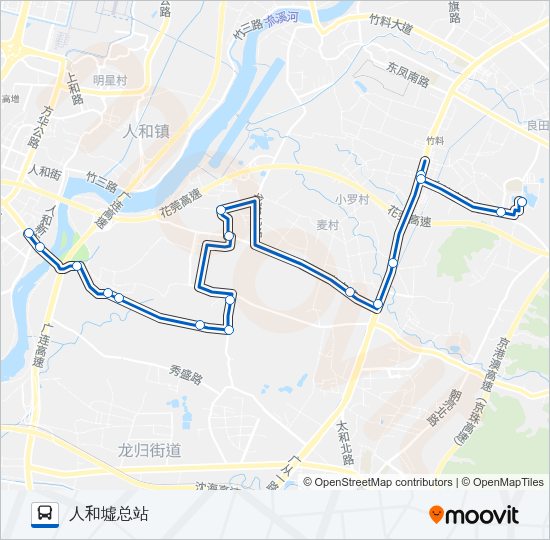 公交724路的线路图