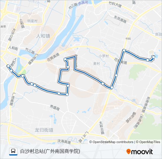 公交724路的线路图