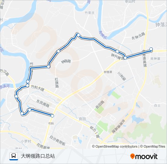 公交727路的线路图