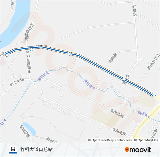 公交732路的线路图