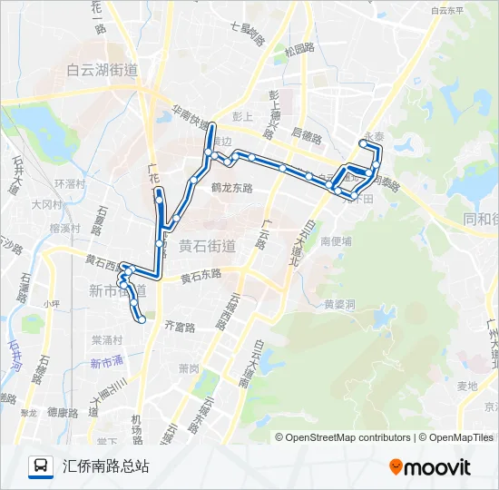 公交743路的线路图