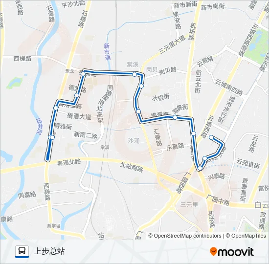 公交752路的线路图