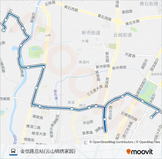 公交757路的线路图