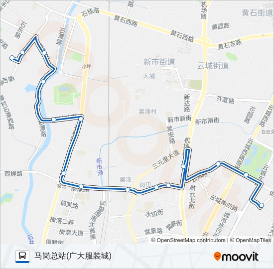 公交757路的线路图