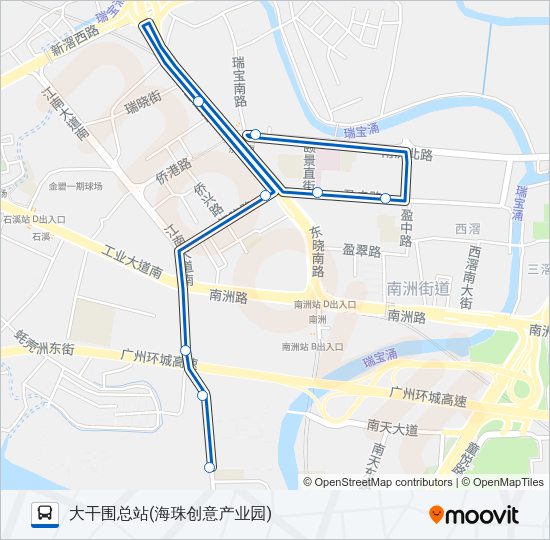 公交766路的线路图