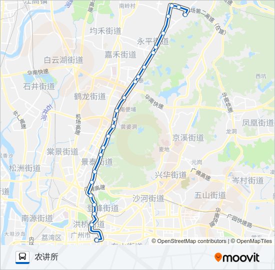 公交76A路的线路图
