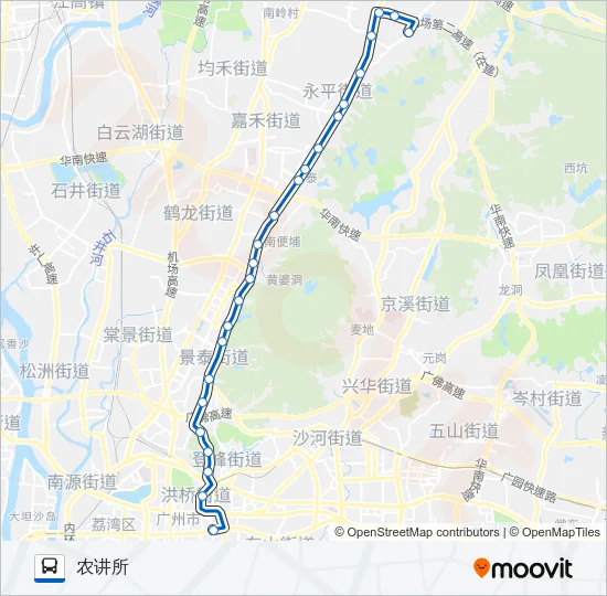公交76A路的线路图