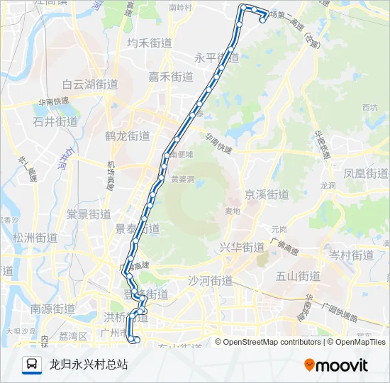 公交76A路的线路图