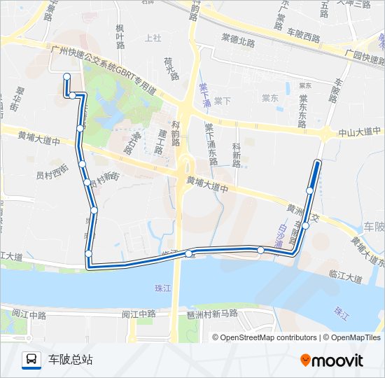 公交771路的线路图