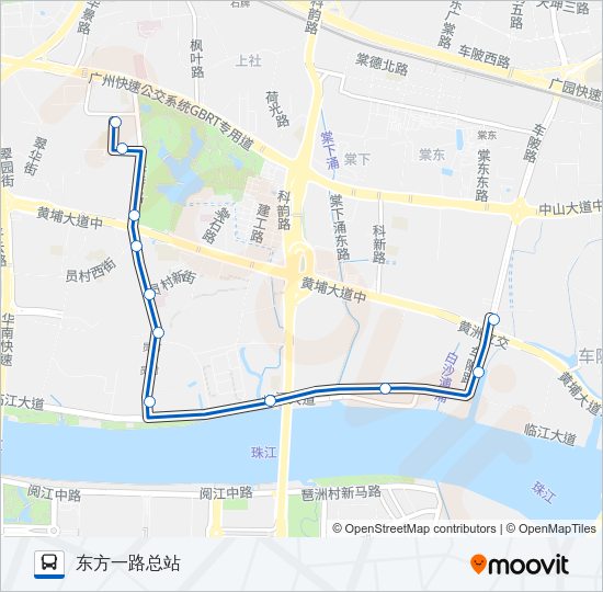 公交771路的线路图