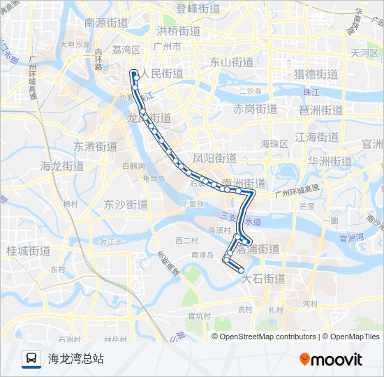 公交79A路的线路图