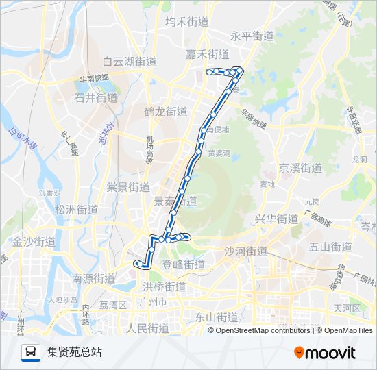 公交805路的线路图