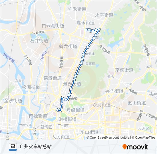 公交805路的线路图