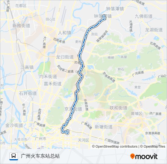 公交808路的线路图