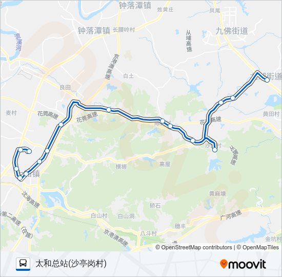 公交827路的线路图