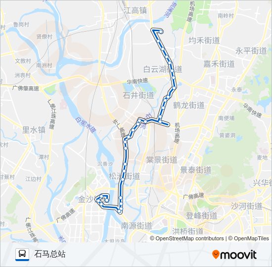 公交830路的线路图