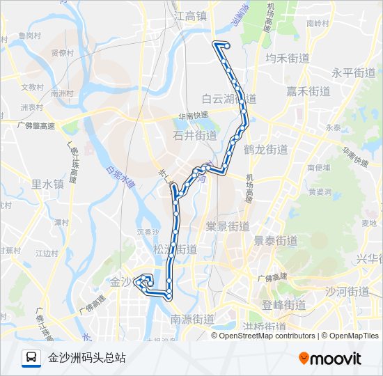 公交830路的线路图
