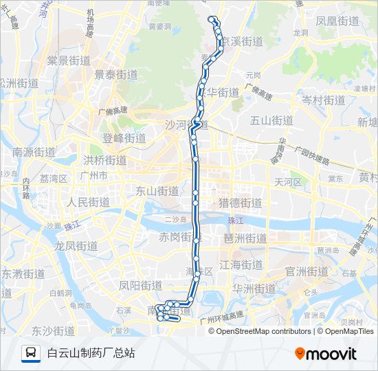 公交836路的线路图