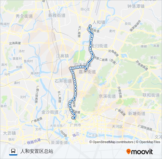 公交840路的线路图