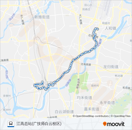 公交843路的线路图