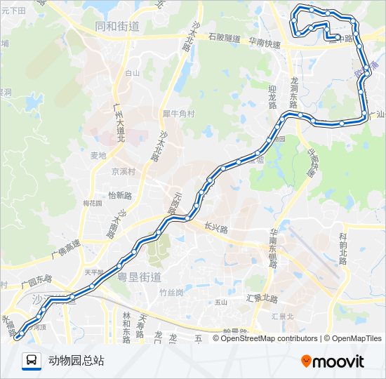 公交84A路的线路图
