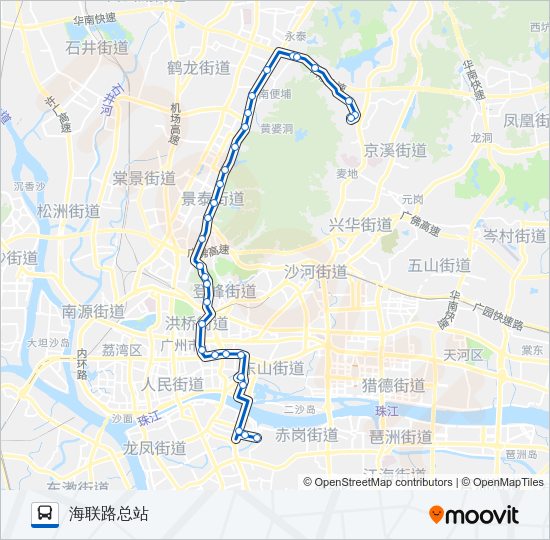 公交864路的线路图