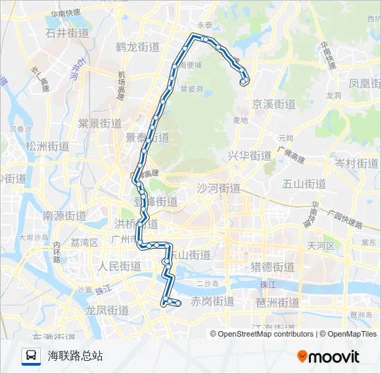 公交864路的线路图